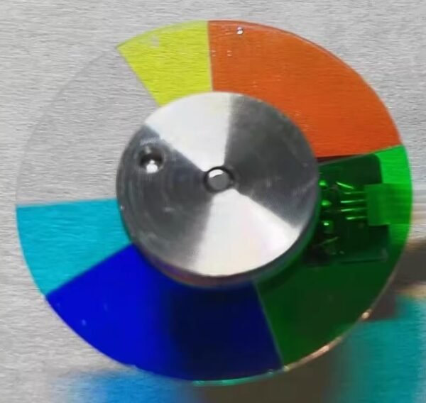 Viewsonic PJD5234 projector genuine color wheel, RGBCWY, 6 segments.-front view