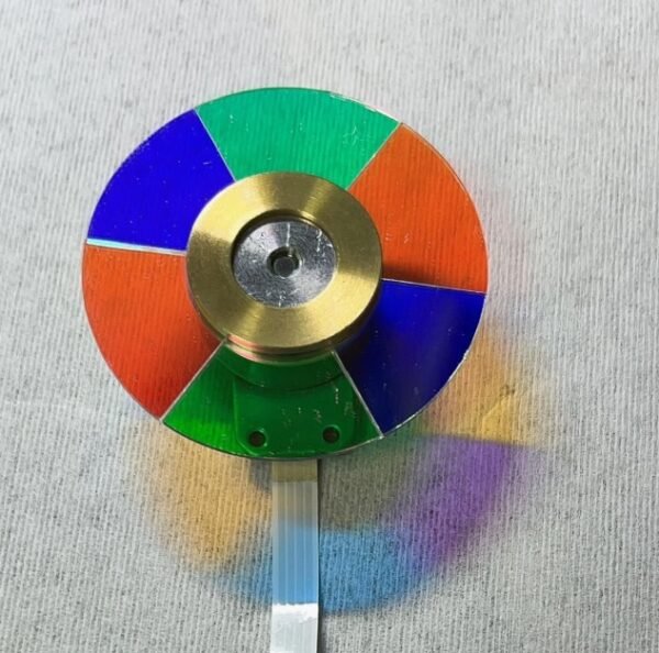 Optoma D200D projector color wheel, glass segments, 6 segs, RGBRGB,