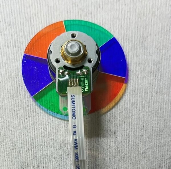 the back of Optoma IS802 projector color wheel, NIDECO motor, 6 segments, RGBRGB