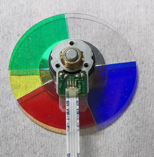 Barco HD6 genuine replacement colour wheel-back view. 6x speed, 5 segments, RYGWB