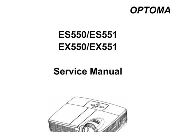 Optoma ES550 projector service manual cover