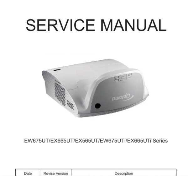 Optoma EX665UT projector service manual