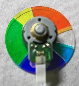 Sharp XG-J326XA projector color wheel- back view, RYGBCW 6 segments