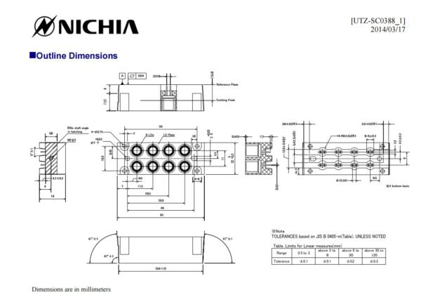 NUGM01 laser light source-outline dimensions