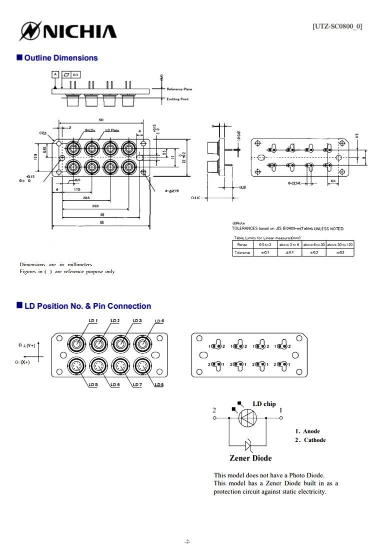 Nichia NUGM06 Green Laser Diode Bank | 525nm 13.2W - Image 2