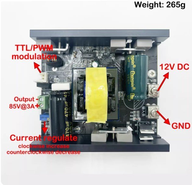 PLPM4L-450B Laser Driver Board, 12V constant current