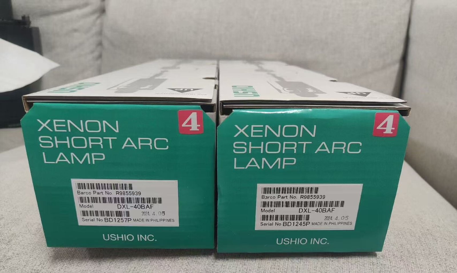 USHIO DXL-40BAF XENON lamp replacement for Barco Projector, NO. R9855939