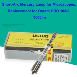 USHIO USH-103D – 100W Short-Arc Mercury Lamp for Microscopes, Replacement for Osram HBO 103, 3000lm